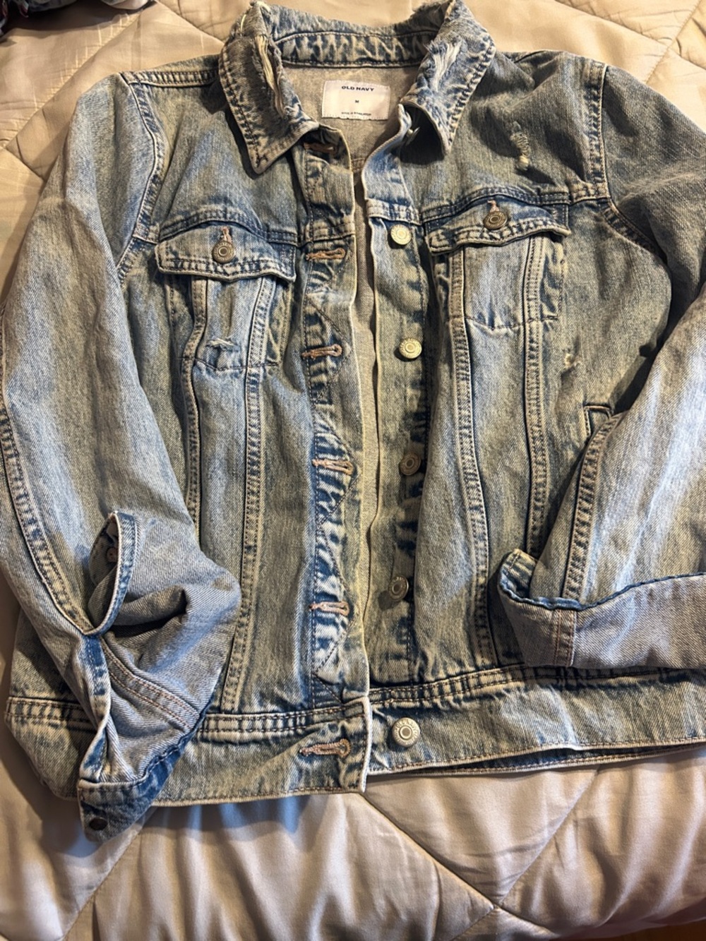 Old Navy Faded Light Blue Denim Jacket